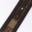 GUCCI Interlocking Belt 35.4"" Beige Silver 114874 Auth 134038-10