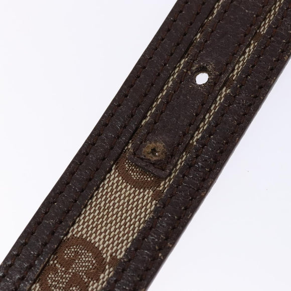 GUCCI Interlocking Belt 35.4"" Beige Silver 114874 Auth 134038