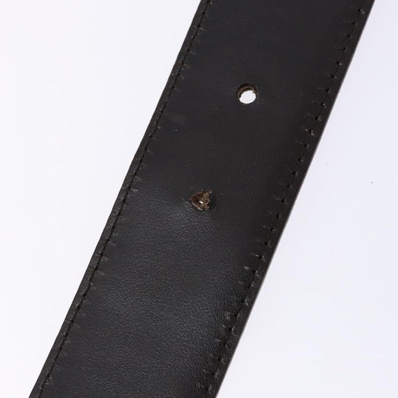 GUCCI Interlocking Belt 35.4"" Beige Silver 114874 Auth 134038