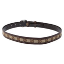 GUCCI Interlocking Belt 35.4"" Beige Silver 114874 Auth 134038-3