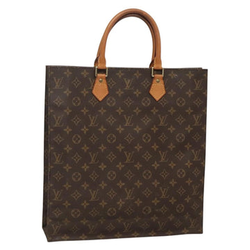 LOUIS VUITTON Monogram Sac Plat Hand Bag M51140 LV Auth 134040