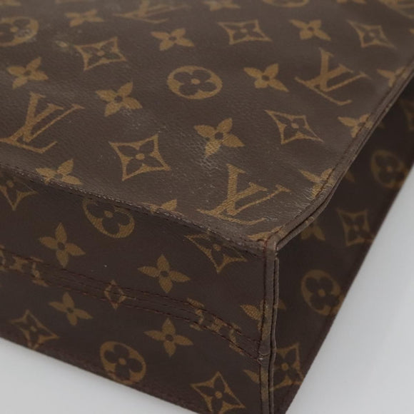 LOUIS VUITTON Monogram Sac Plat Hand Bag M51140 LV Auth 134040