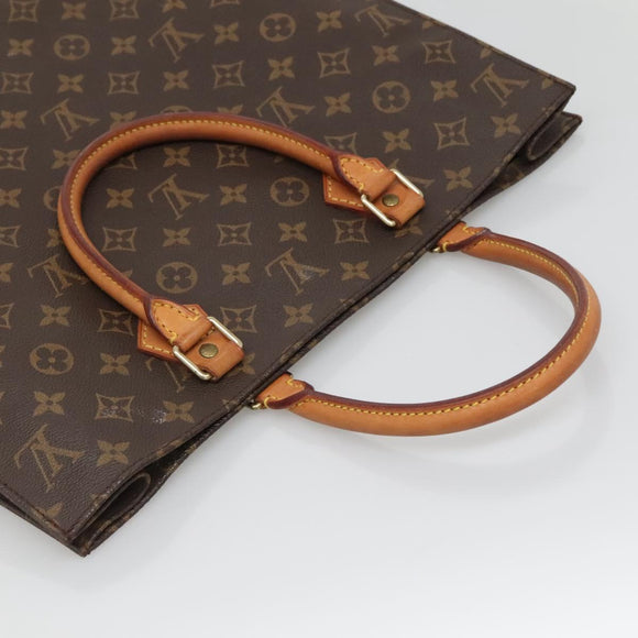 LOUIS VUITTON Monogram Sac Plat Hand Bag M51140 LV Auth 134040