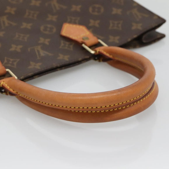 LOUIS VUITTON Monogram Sac Plat Hand Bag M51140 LV Auth 134040
