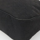 GUCCI GG Canvas Jackie Hand Bag Black Gold 145818 Auth 134047-9