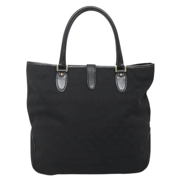 GUCCI GG Canvas Jackie Hand Bag Black Gold 145818 Auth 134047 - 0