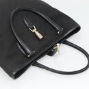 GUCCI GG Canvas Jackie Hand Bag Black Gold 145818 Auth 134047-6