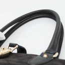 GUCCI GG Canvas Jackie Hand Bag Black Gold 145818 Auth 134047-8