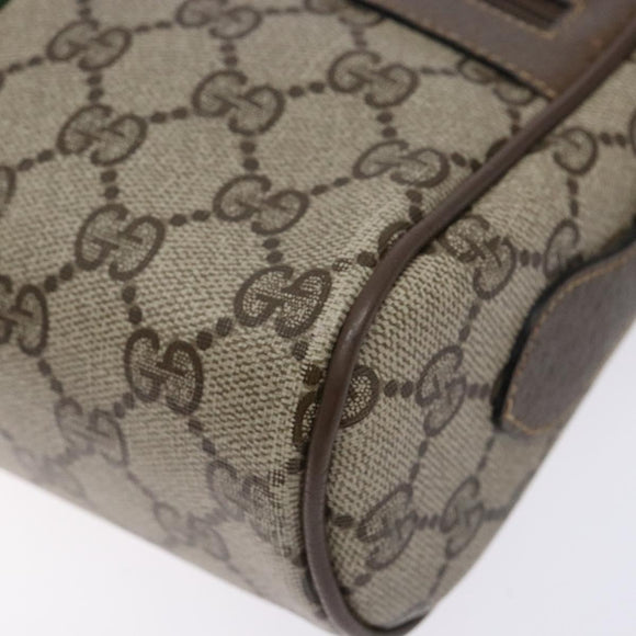 GUCCI GG Supreme Web Sherry Line Shoulder Bag PVC Beige 68 02 004 Auth 134064