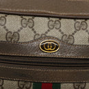 GUCCI GG Supreme Web Sherry Line Shoulder Bag PVC Beige 68 02 004 Auth 134064-14