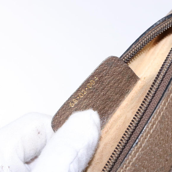 GUCCI GG Supreme Web Sherry Line Shoulder Bag PVC Beige 68 02 004 Auth 134064