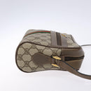 GUCCI GG Supreme Web Sherry Line Shoulder Bag PVC Beige 68 02 004 Auth 134064-4