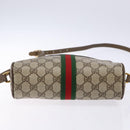 GUCCI GG Supreme Web Sherry Line Shoulder Bag PVC Beige 68 02 004 Auth 134064-9
