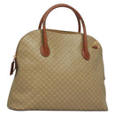 CELINE Macadam Canvas Hand Bag PVC Beige Gold Auth 134068-1