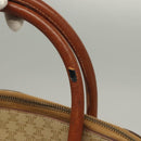 CELINE Macadam Canvas Hand Bag PVC Beige Gold Auth 134068-9