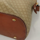 CELINE Macadam Canvas Hand Bag PVC Beige Gold Auth 134068-16