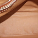 CELINE Macadam Canvas Hand Bag PVC Beige Gold Auth 134068-11