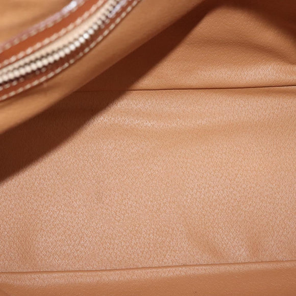 CELINE Macadam Canvas Hand Bag PVC Beige Gold Auth 134068