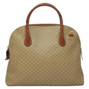 CELINE Macadam Canvas Hand Bag PVC Beige Gold Auth 134068-13