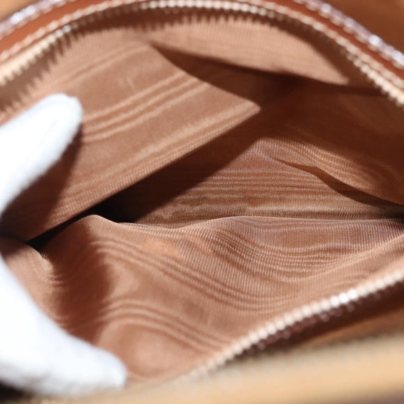 CELINE Macadam Canvas Hand Bag PVC Beige Gold Auth 134068