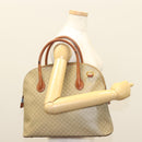 CELINE Macadam Canvas Hand Bag PVC Beige Gold Auth 134068-23