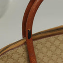CELINE Macadam Canvas Hand Bag PVC Beige Gold Auth 134068-8