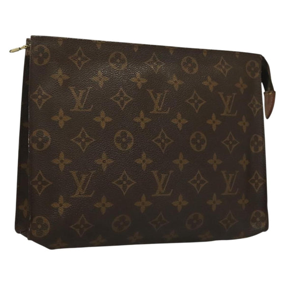 LOUIS VUITTON Monogram Poche Toilette 26 Pouch M47542 LV Auth 134072
