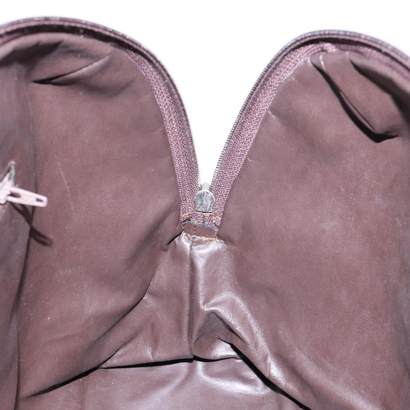 Burberrys Nova Check Hand Bag Canvas Beige Gold Auth 134084