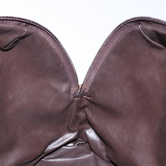 Burberrys Nova Check Hand Bag Canvas Beige Gold Auth 134084