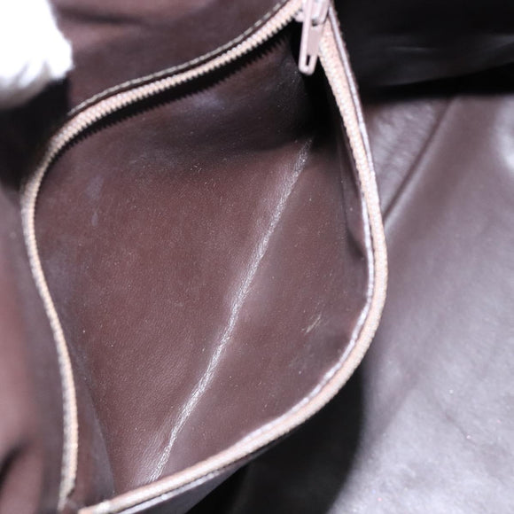 Burberrys Nova Check Hand Bag Canvas Beige Gold Auth 134084