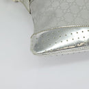 GUCCI GG Canvas Shoulder Bag Silver 145857 Auth 134088-8