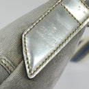 GUCCI GG Canvas Shoulder Bag Silver 145857 Auth 134088-9