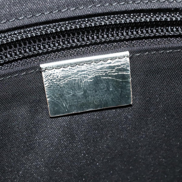 GUCCI GG Canvas Shoulder Bag Silver 145857 Auth 134088