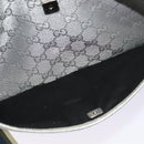 GUCCI GG Canvas Shoulder Bag Silver 145857 Auth 134088-11