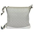 GUCCI GG Canvas Shoulder Bag Silver 145857 Auth 134088-2