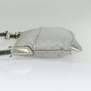 GUCCI GG Canvas Shoulder Bag Silver 145857 Auth 134088-3