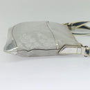 GUCCI GG Canvas Shoulder Bag Silver 145857 Auth 134088-4