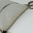 GUCCI GG Canvas Shoulder Bag Silver 145857 Auth 134088-6