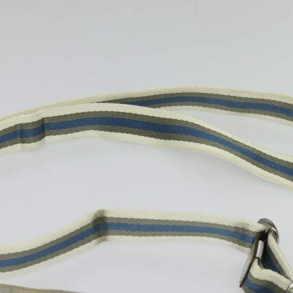 GUCCI GG Canvas Shoulder Bag Silver 145857 Auth 134088