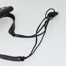 HERMES Pochette Green Waist bag Togo leather Black Gold Auth 134089-7