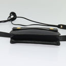 HERMES Pochette Green Waist bag Togo leather Black Gold Auth 134089-5