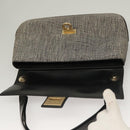 Salvatore Ferragamo Gancini Shoulder Bag Leather Black Brown Auth 134093-15