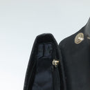 Salvatore Ferragamo Gancini Shoulder Bag Leather Black Brown Auth 134093-19