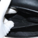 Salvatore Ferragamo Gancini Shoulder Bag Leather Black Brown Auth 134093-20