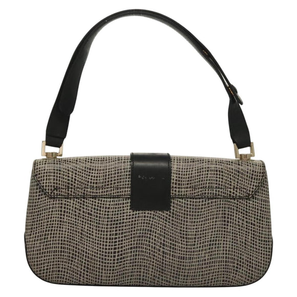 Salvatore Ferragamo Gancini Shoulder Bag Leather Black Brown Auth 134093