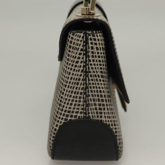 Salvatore Ferragamo Gancini Shoulder Bag Leather Black Brown Auth 134093