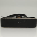 Salvatore Ferragamo Gancini Shoulder Bag Leather Black Brown Auth 134093-9