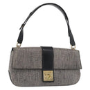 Salvatore Ferragamo Gancini Shoulder Bag Leather Black Brown Auth 134093A-1