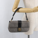 Salvatore Ferragamo Gancini Shoulder Bag Leather Black Brown Auth 134093A-24