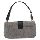 Salvatore Ferragamo Gancini Shoulder Bag Leather Black Brown Auth 134093A-3